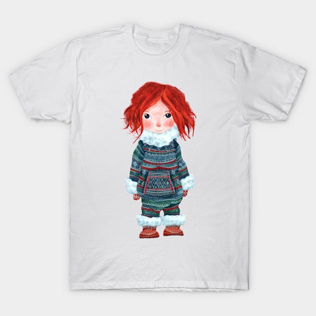 Winter Girl T-Shirt by JakoRila